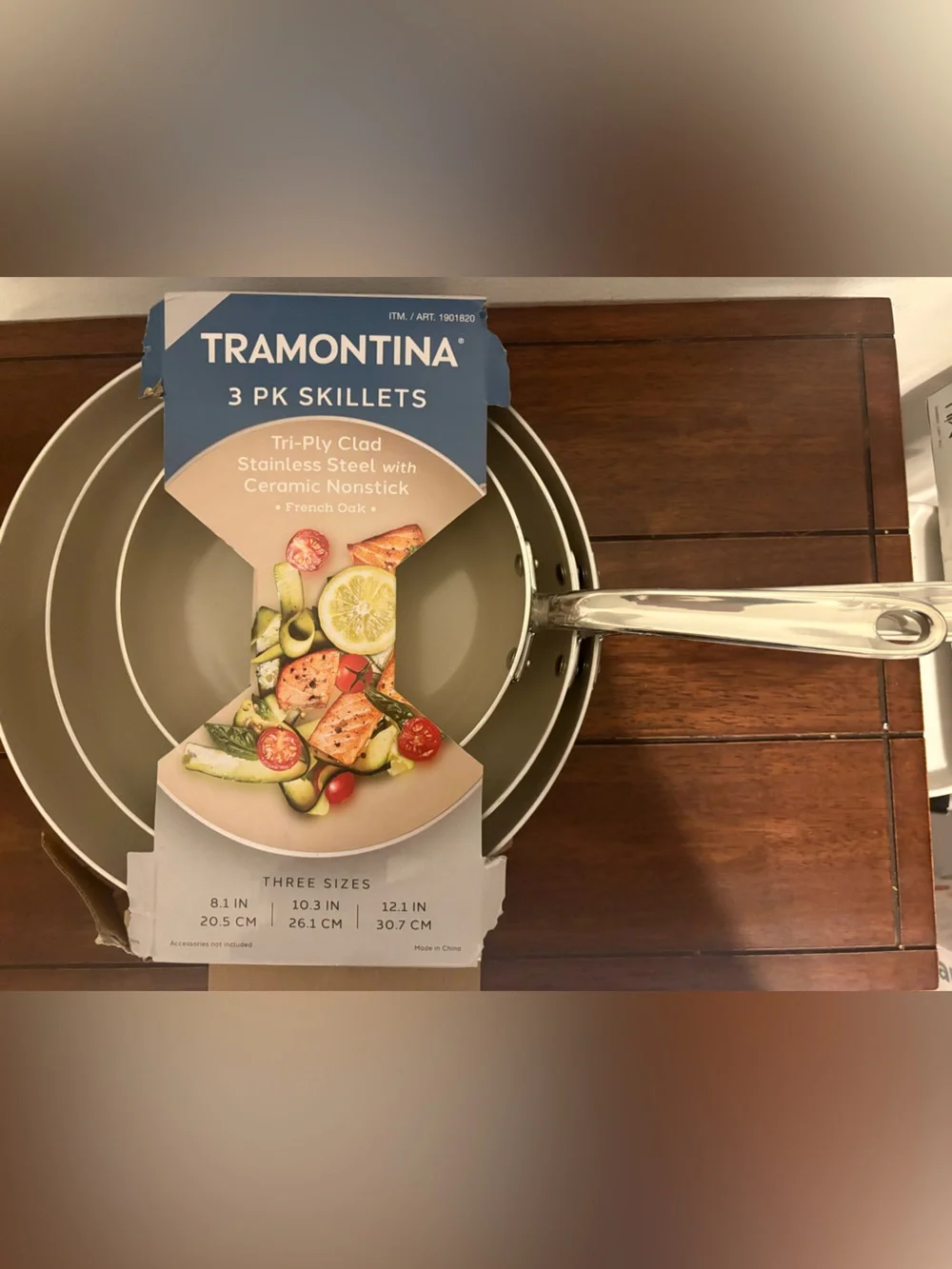 3-Piece Skillet Set in Beige